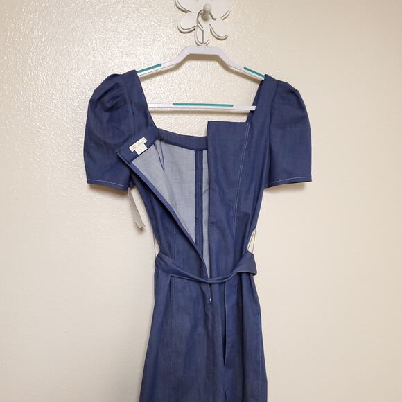 SHOSHANNA Stretch Denim Candelaria Cocktail Party Jean Midi Dress - Picture 10 of 11